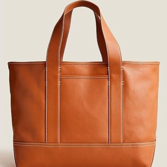 Great condition! Medium Montauk Tote in Rich Oak & $60 adjustable strap - Picture 1 of 16